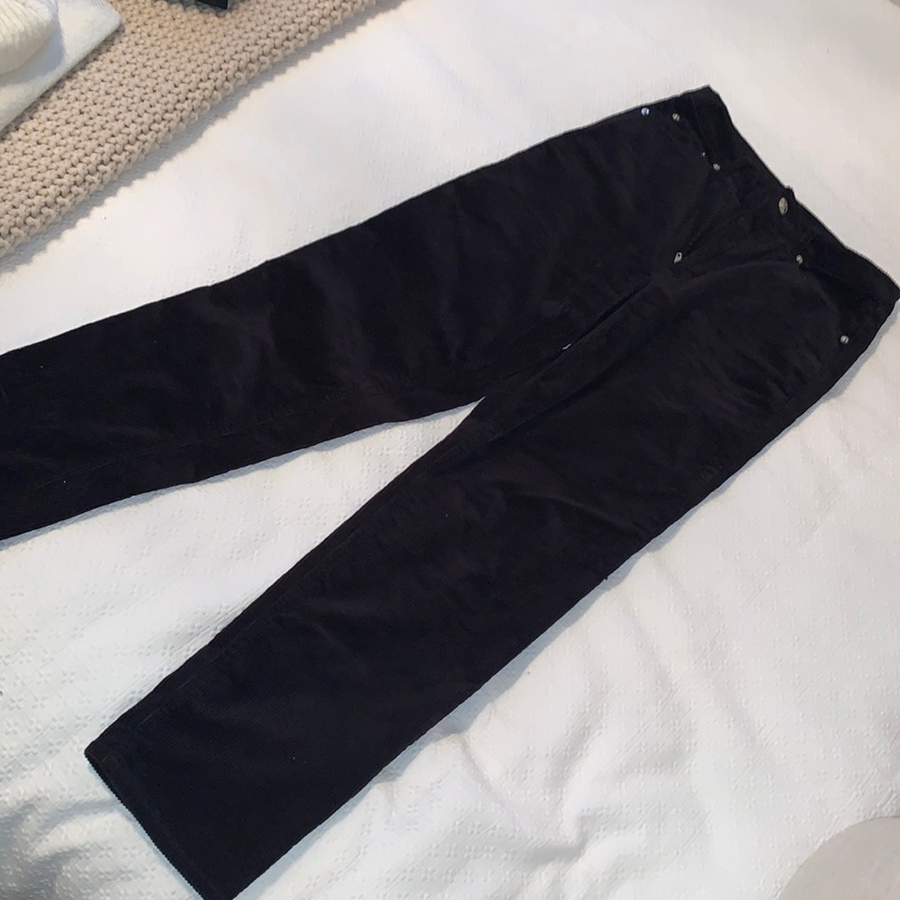 Black corduroy pants